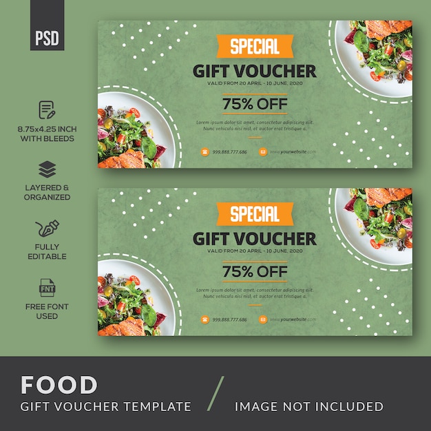 PSD food gift voucher