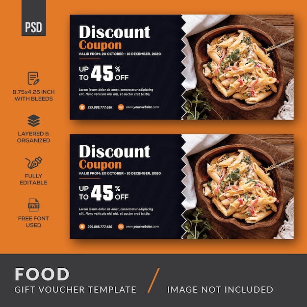 PSD food gift voucher