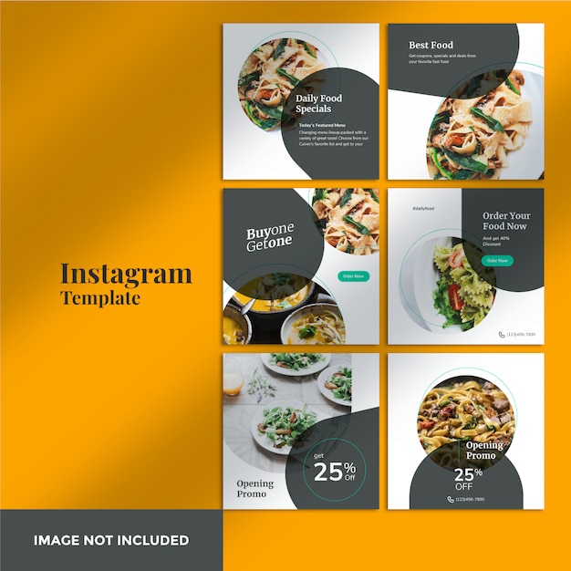 Food instagram post banner