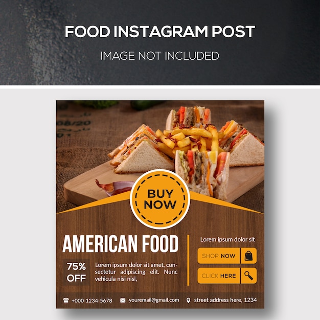 PSD food instagram post