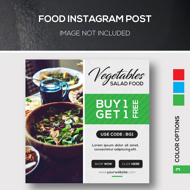 PSD food instagram post