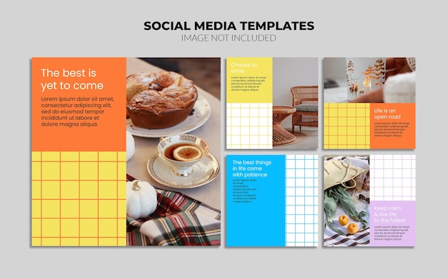 Food instagram social media post templates