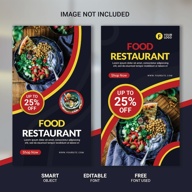 Food instagram stories template