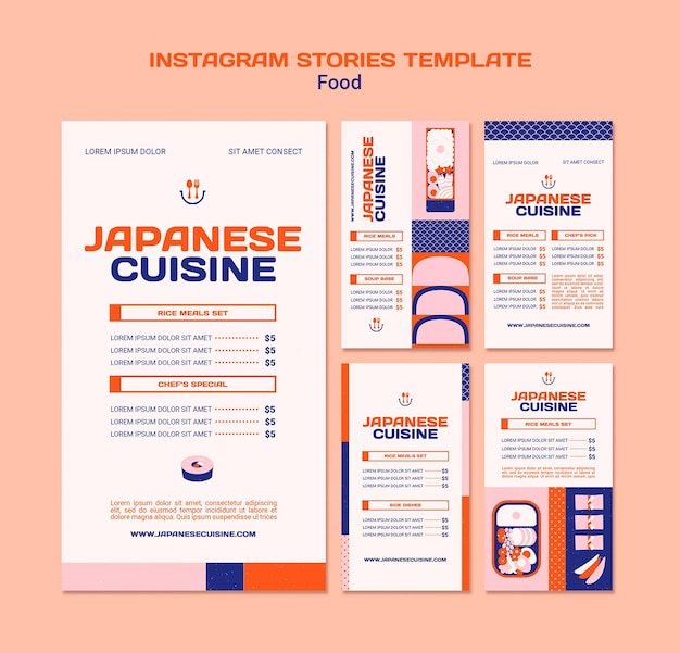 Food instagram stories template