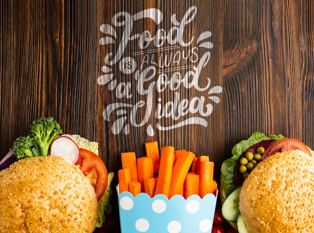 PSD food is always a good idea fast-food made from veggies