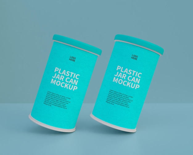 Vaso per cibi può modello contenitore per cibi jar mockup