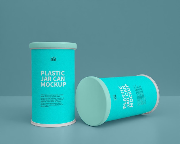 PSD food jar can mockup food container jar mockup