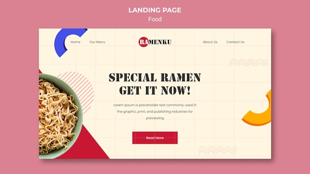 PSD food landing page