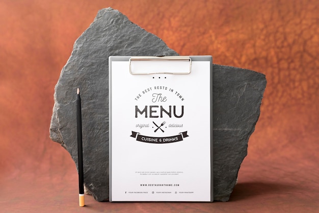 PSD mock-up di concetto di menu di cibo