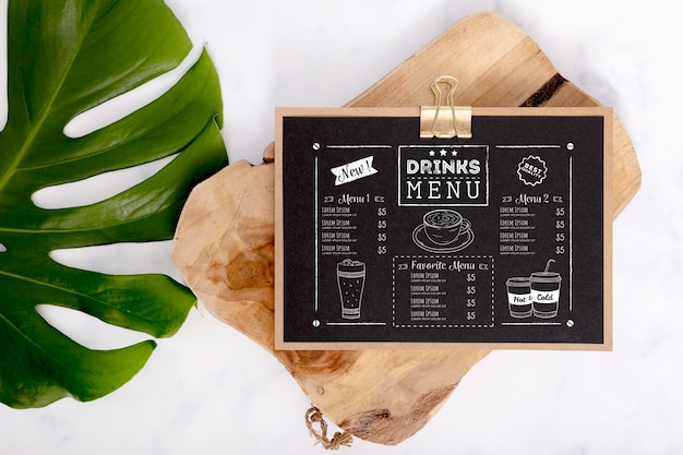 PSD mock-up di concetto di menu di cibo