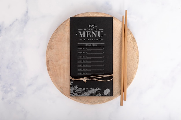 Mock-up di concetto di menu di cibo