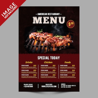 Food Menu Flyer Mockup