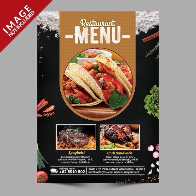 Food menu flyer