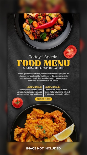 Food menu instagram story template