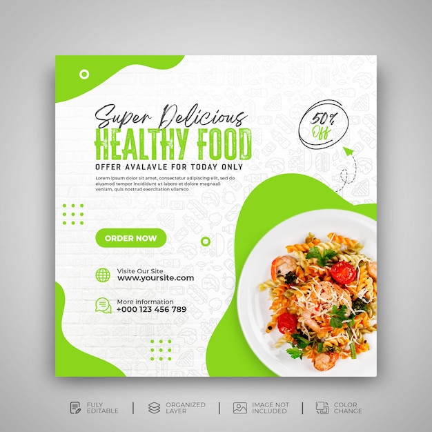 Food menu promotion flyer