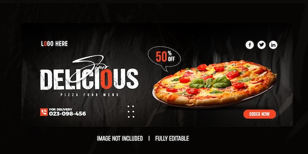 PSD food menu and restaurant social media banner