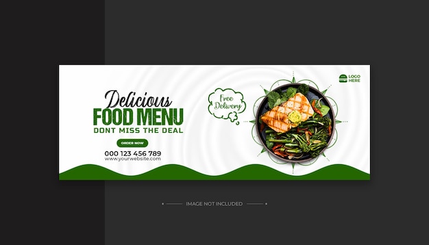 PSD food menu social media and facebook cover template