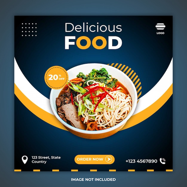 Food menu social media post templates