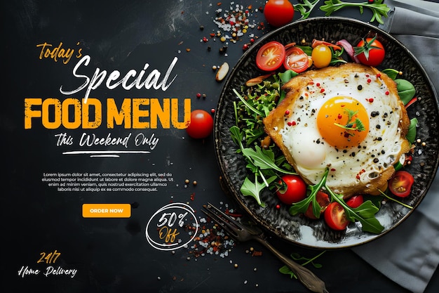 Premium PSD | Food menu template