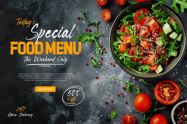 PSD food menu template