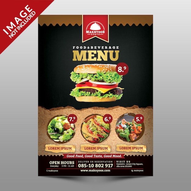 PSD food menu