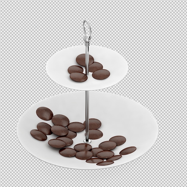 Еда на тарелке 3d визуализации