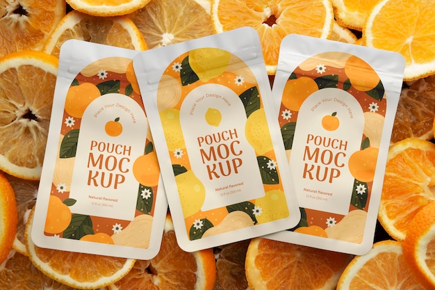 PSD food packaging mockup design