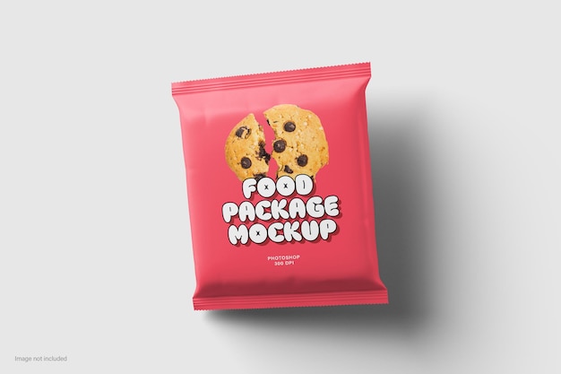 PSD food packaging mockup top view