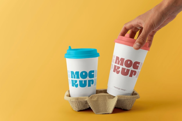 Food packaging  mockup with experimental typographies