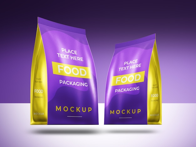 PSD food packaging presentation mockup isolated