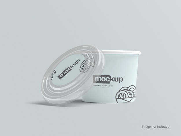 Food paper bowl mockup