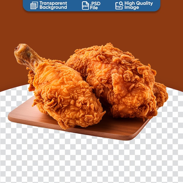 PSD food photography golden brown heap of spicy fried chicken