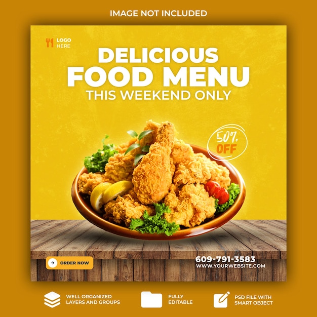 PSD food post design