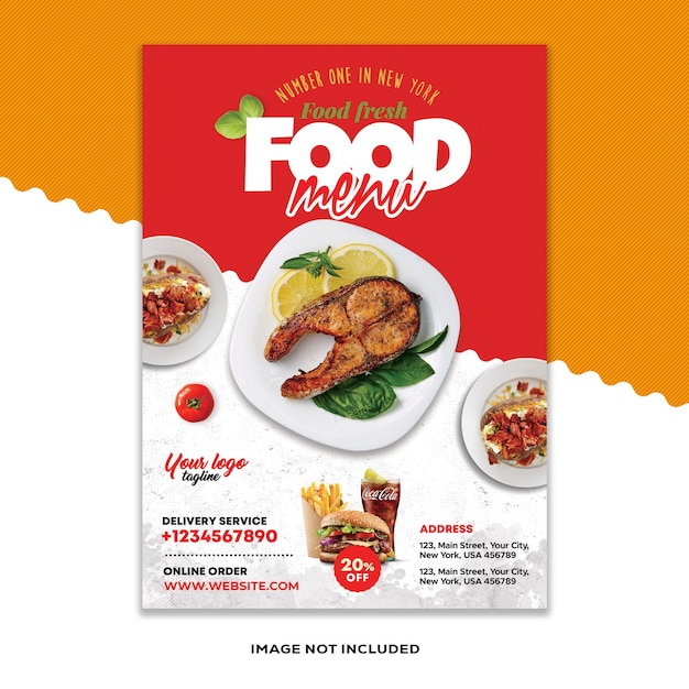 food poster design psd template
