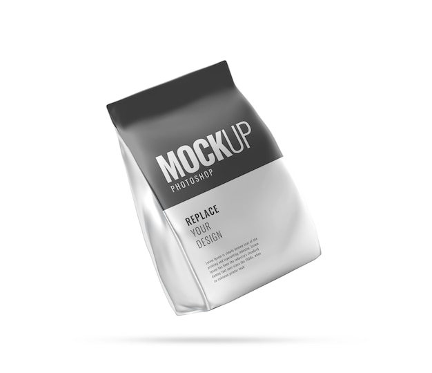 Food pouch bag advertising mockup