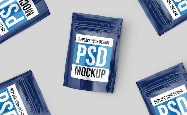 Design mockup di sacchetti di cibo