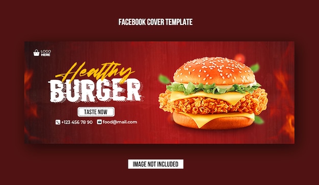 PSD food promotion banner and facebook cover template