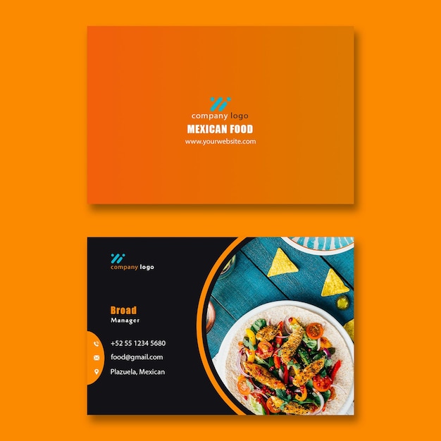 food restaurant business card desing