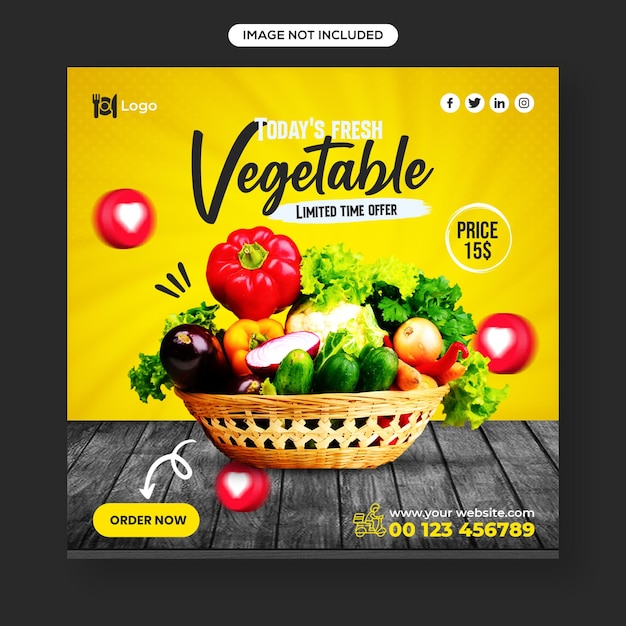 Food and Restaurant Social Media Post Template