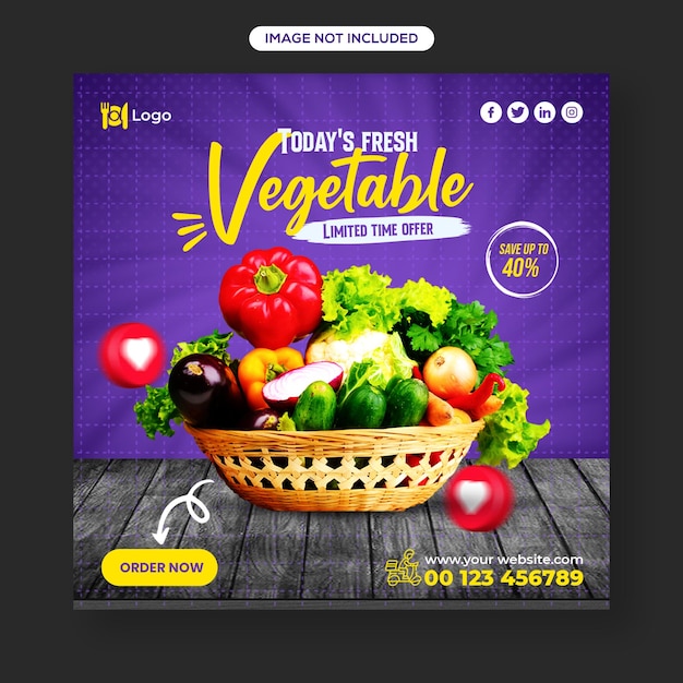 Food and Restaurant Social Media Post Template