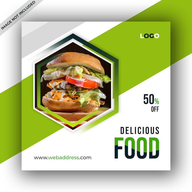 PSD food restaurant social media post template