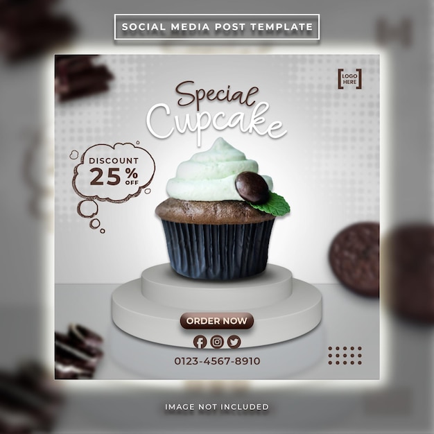 Food sale instagram post design template