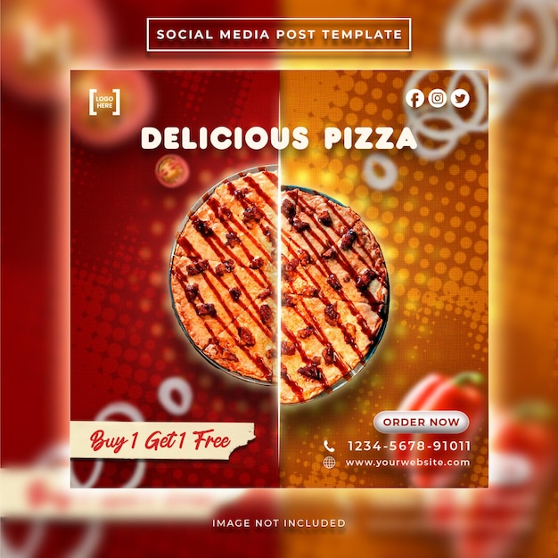 Food sale instagram post design template