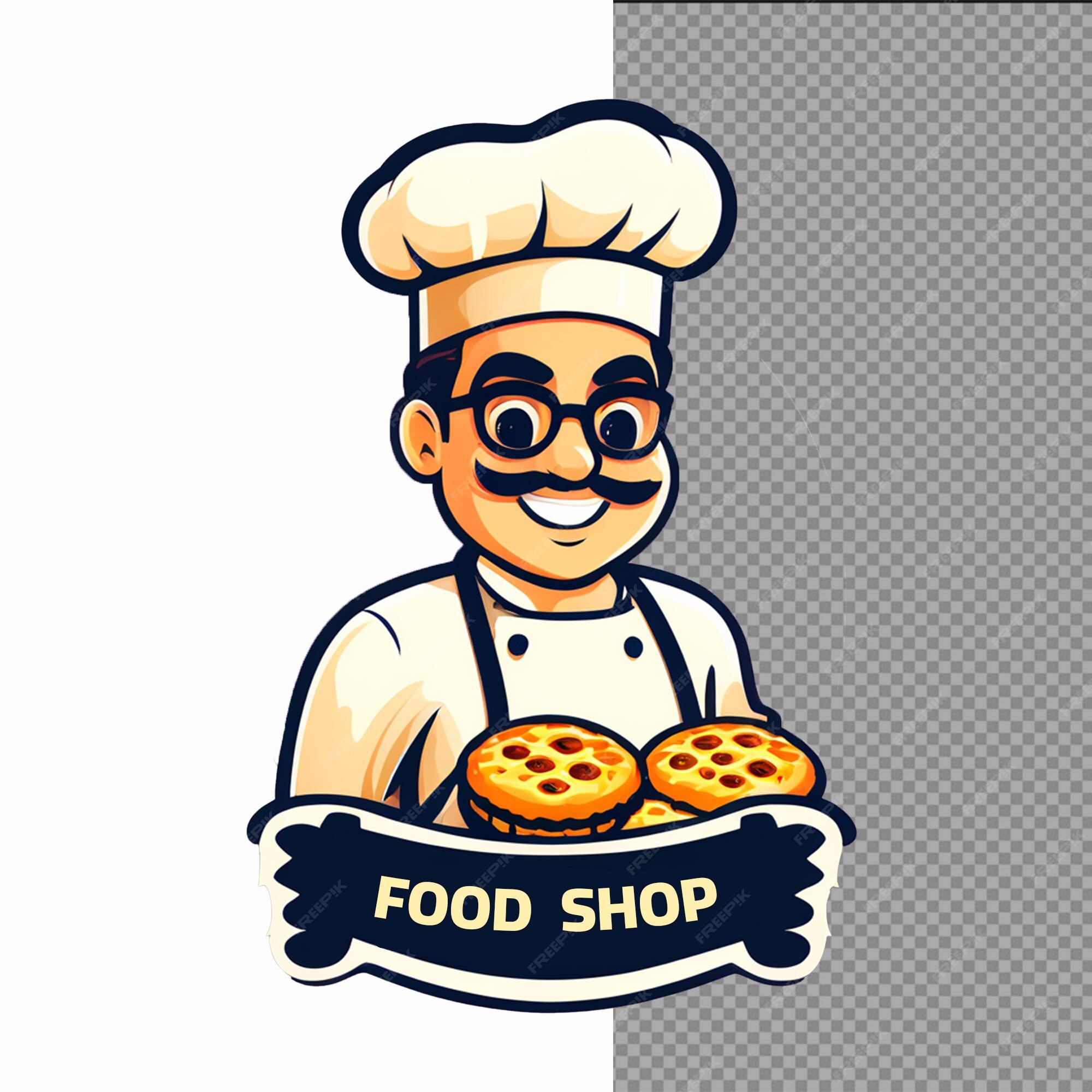 Premium PSD | Food shop logo