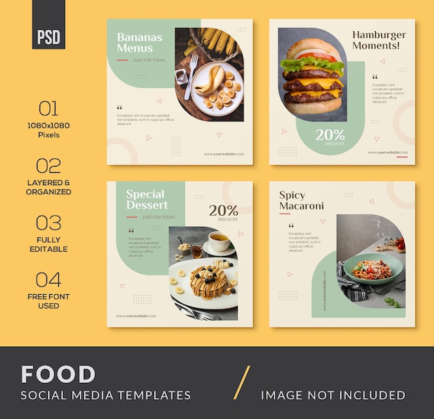 Food social media banner instagram post