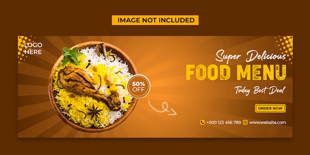 PSD food social media and facebook cover template