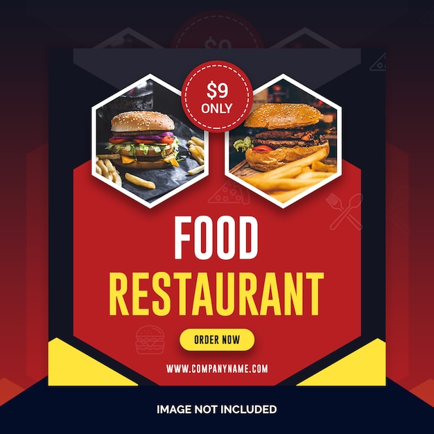 Food social media instagram post banner