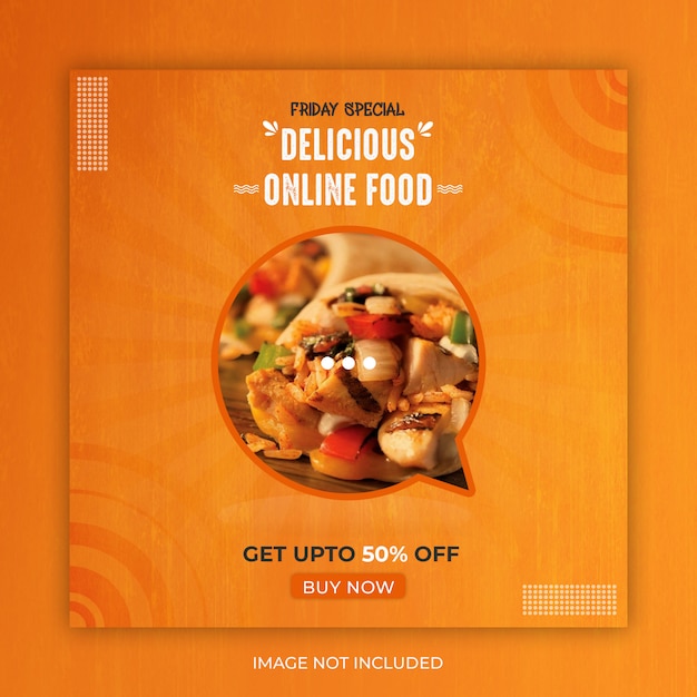 food social media post or banner template