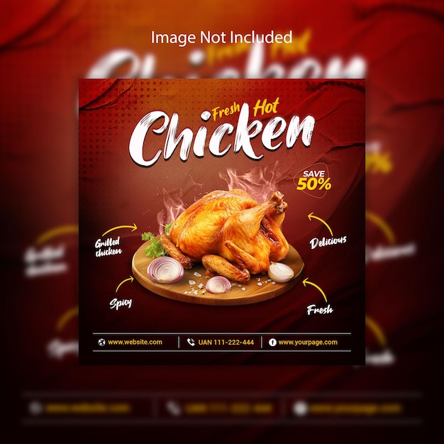 PSD food social media post design instagram post facebook post