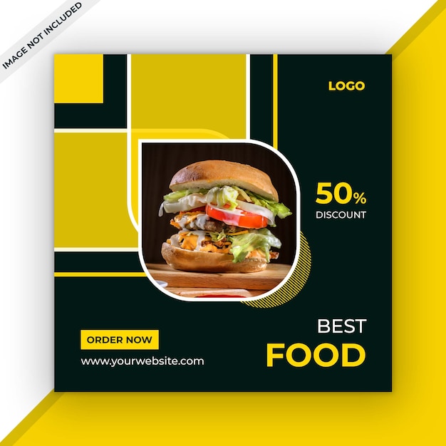 Food social media post template